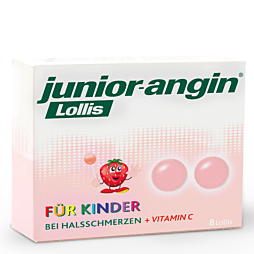 Junior Angin LOLLIS gegen Halsschmerzen 8 Stück
