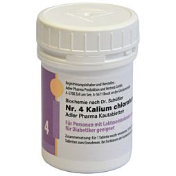 Schüßler Salze Kautabletten Nr. 4 Kalium chloratum D6 100g
