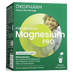 Ökopharm MAGNESIUM PRO Wirkkombination Brausepulver Beutel 14 Stück