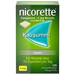 Nicorette Kaugummi Classic 4mg 105 Stück