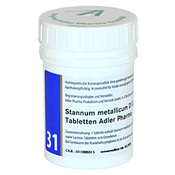 Schüßler Salze Nr. 31 Stannum metallicum D12 100g