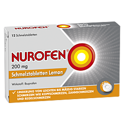 Nurofen Schmelztabletten 200mg Ibuprofen Lemon 12 Stück