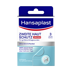 Hansaplast Zweite Haut Hydrokolloid Pflaster groß 3 Stück