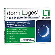 DormiLoges Melatonin 1mg plus Tryptophan Filmtabletten 30 Stück