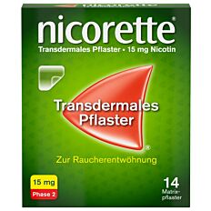 Nicorette transdermales Pflaster 15mg/16h 14 Stück