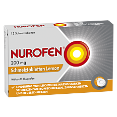 Nurofen Schmelztabletten 200mg Ibuprofen Lemon 12 Stück