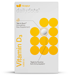 Nicapur dailydots Vitamin D3 1000 I.E. 30 Stück