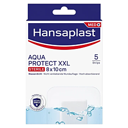 Hansaplast Aqua Protect 8x10cm XXL 5 Pflaster
