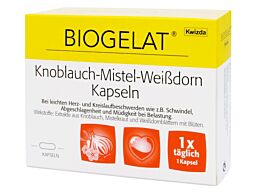 Biogelat Knoblauch-Mistel-Weißdorn Kapseln