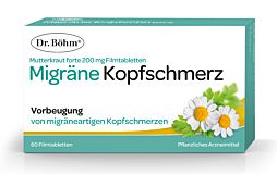 Dr. Böhm Mutterkraut forte 200mg "Migräne Kopfschmerz" Filmtabletten 60 Stück