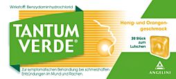 Tantum Verde Lutschpastillen Honig-Orange 20 Stück