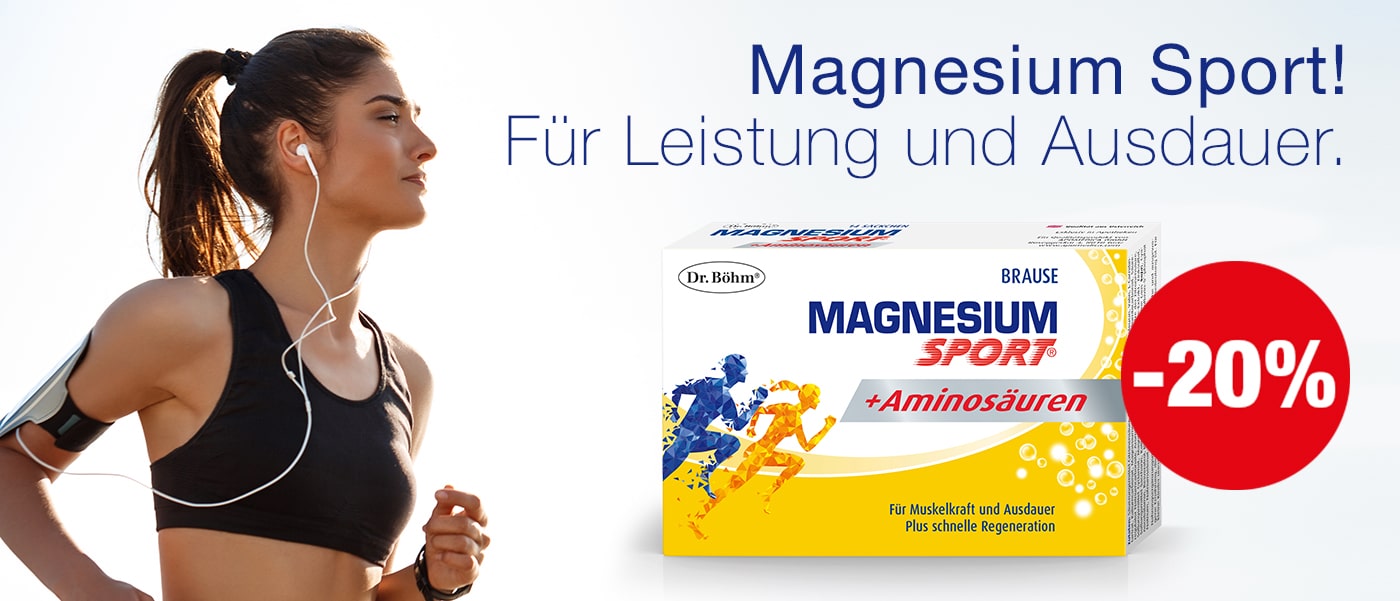 Magnesium Sport - Für Leistung und Ausdauer. Jetzt -20%