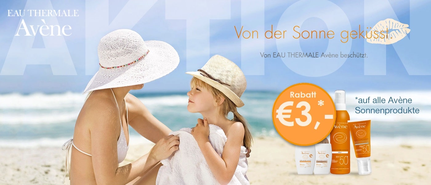 Von der Sonne geküsst. Von EAU THERMALE Avène beschützt